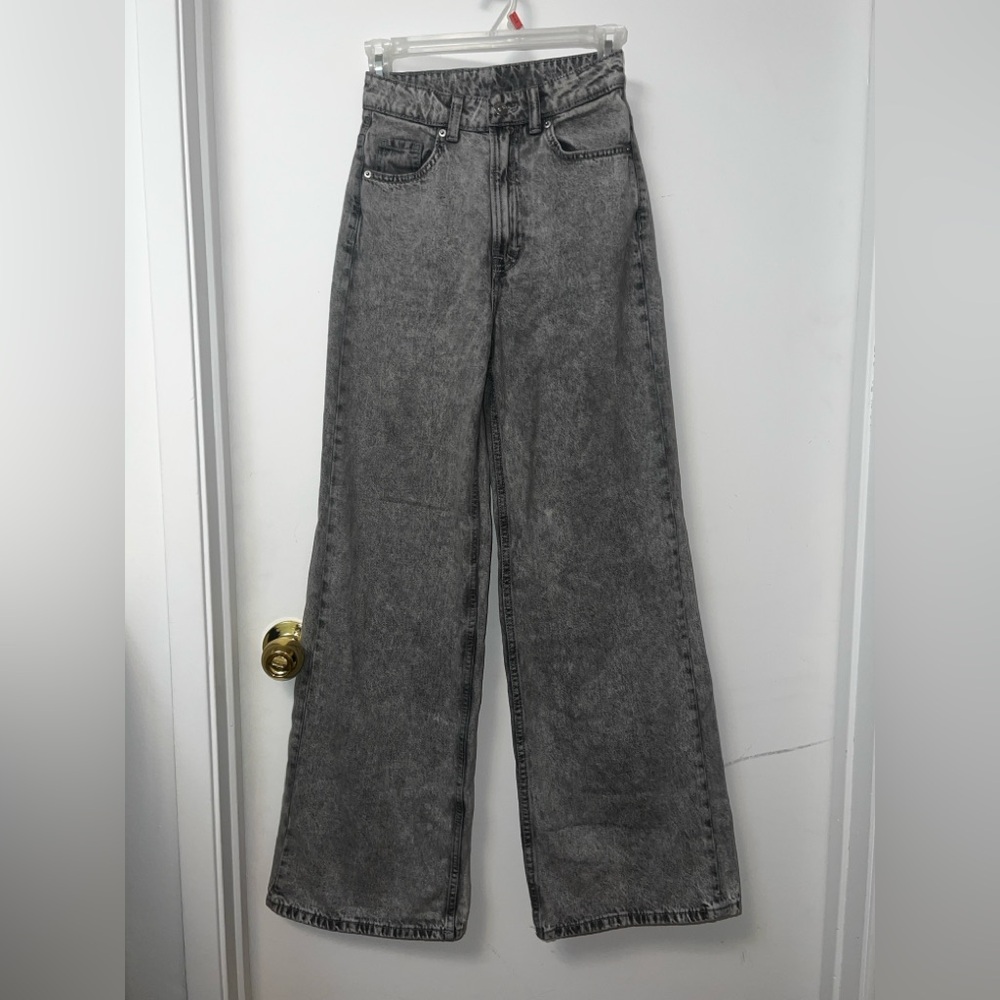 Divided Charcoal Flare Wide-Leg Jeans
